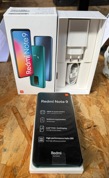 Xiaomi Redmi Note 9 4GB 128GB Forest Green – Open Box + Scatola Originale
