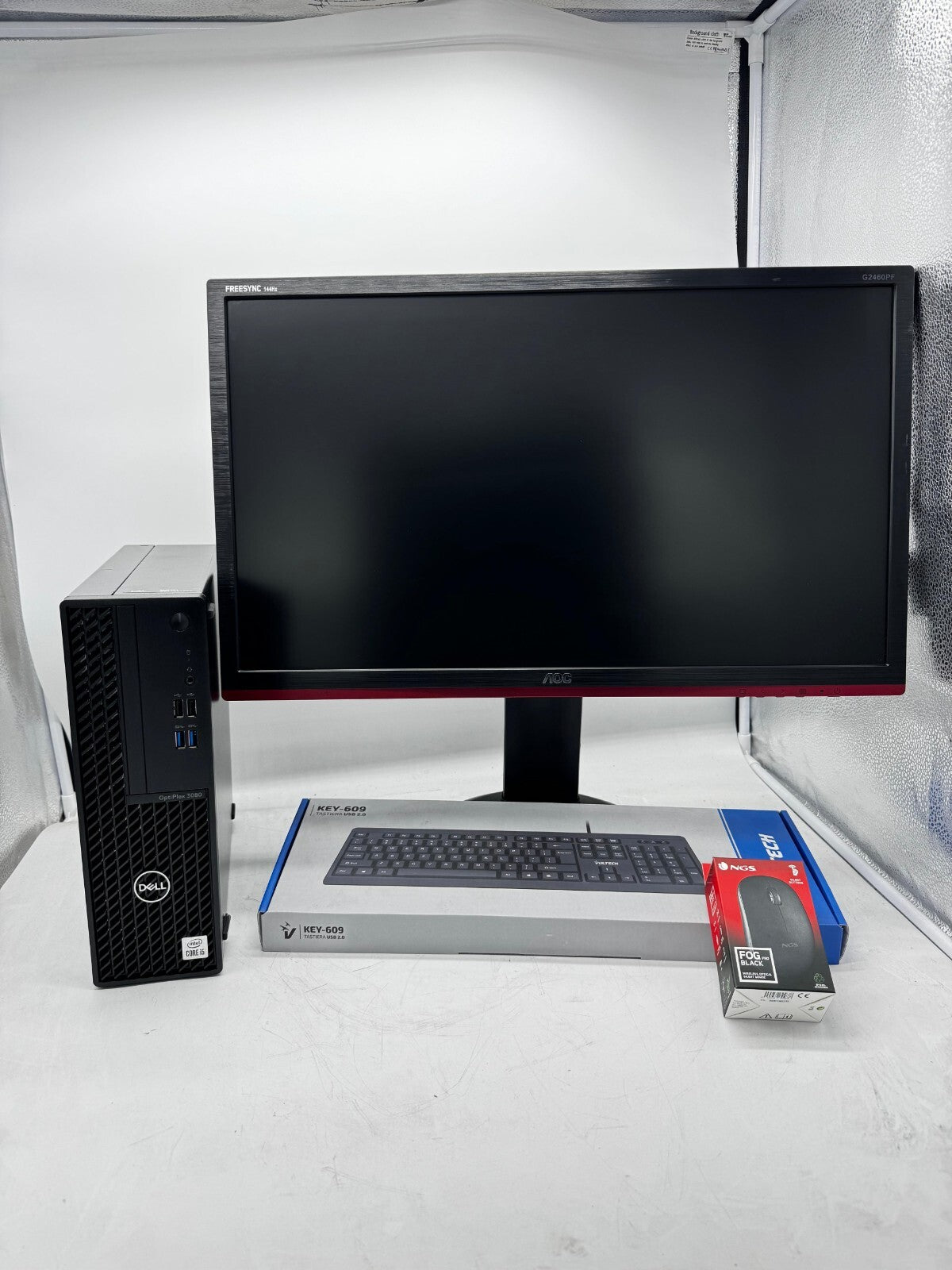 DELL OPTIPLEX 3080 I5-10500 RAM 16GB SSD MONITOR 24 FHD 144HZ WINDOWS 11 PRO