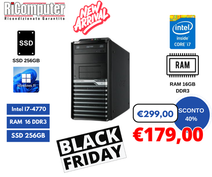 PC INTEL I7 RAM 16GB SSD 256Gb