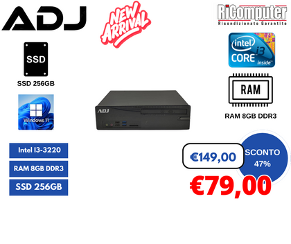 PC ADJ I3 RAM 8GB SSD 256GB